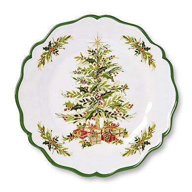 Certified International Holly Tree 4 pc. Dinner Plate Set