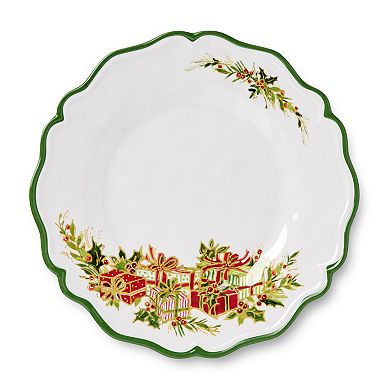 Certified International Holly Tree 4 pc. Melamine Salad Plate Set