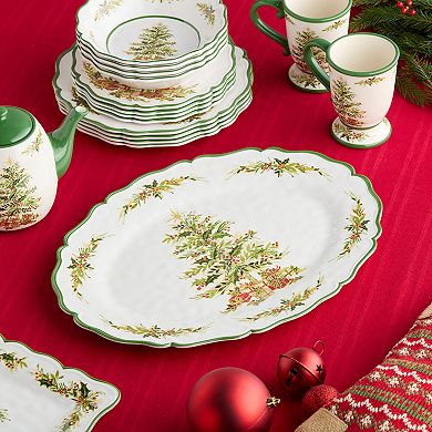 Certified International Holly Tree Melamine 2 pc. Platter Set