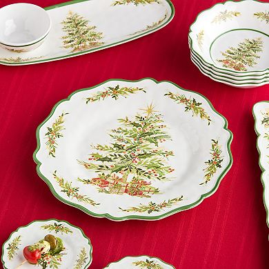 Certified International Holly Tree Melamine 2 pc. Platter Set