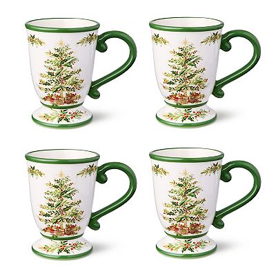 Certified International Holly Tree 4 pc. 16-oz. Melamine Mug Set