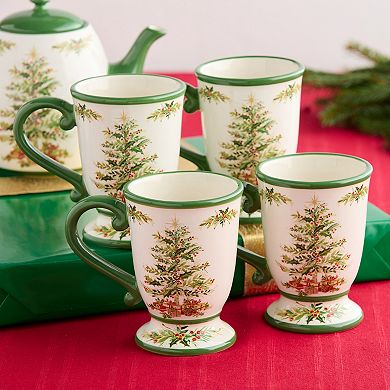 Certified International Holly Tree 4 pc. 16-oz. Ceramic Mug Set