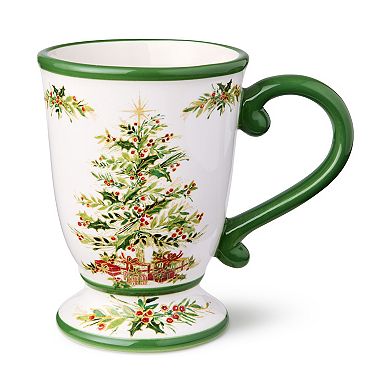Certified International Holly Tree 4 pc. 16-oz. Ceramic Mug Set