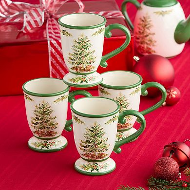 Certified International Holly Tree 4 pc. 16-oz. Ceramic Mug Set