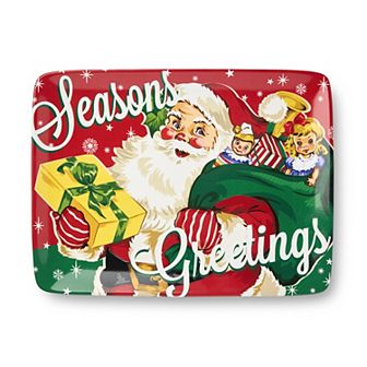 Certified International Retro Christmas Rectangular Platter