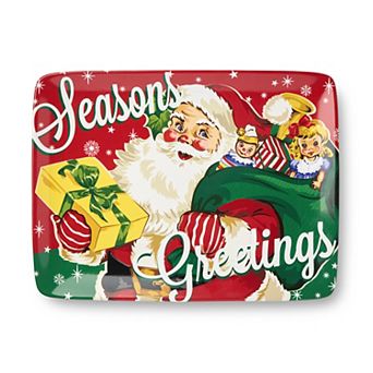 Certified International Retro Christmas Rectangular Platter