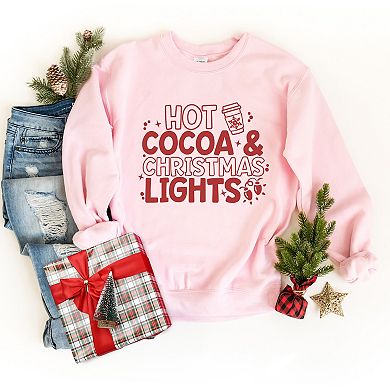 Hot Cocoa and Christmas Lights - Women's Graphic Sweatshirt