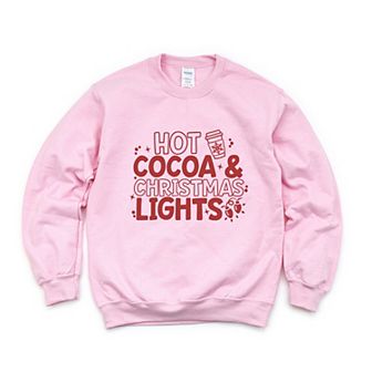 Hot Cocoa and Christmas Lights - Women's Graphic Sweatshirt
