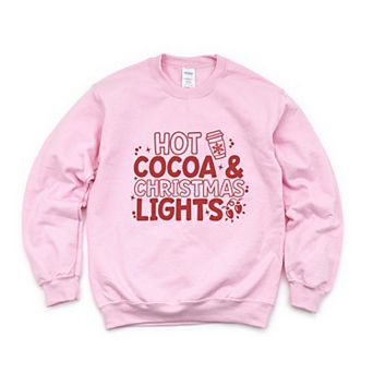 Hot Cocoa and Christmas Lights - Women's Graphic Sweatshirt