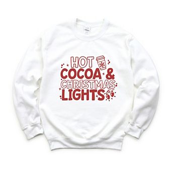 Hot Cocoa and Christmas Lights - Women's Graphic Sweatshirt