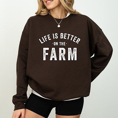 Simply Sage Market Life Is Better On The Farm Sweatshirt