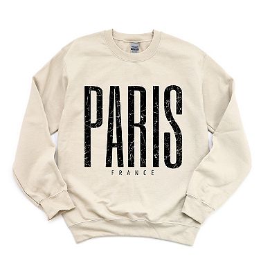 Simply Sage Market Paris France Distressed Sweatshirt