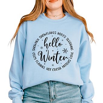 Simply Sage Market Hello Winter Circle Sweatshirt