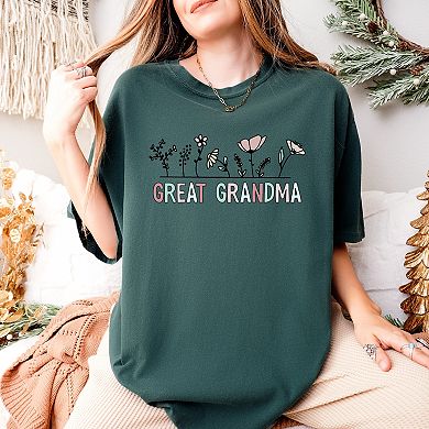 Simply Sage Market Great Grandma Flowers Garment Dyed Tee