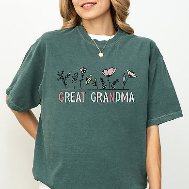 Simply Sage Market Great Grandma Flowers Garment Dyed Tee