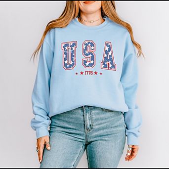 Simply Sage Market USA Varsity Stars Sweatshirt