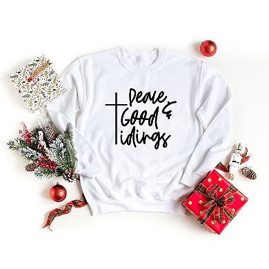 Simply Sage Market Good Tidings Cursive Sweatshirt