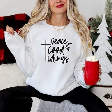 Simply Sage Market Good Tidings Cursive Sweatshirt
