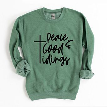 Simply Sage Market Good Tidings Cursive Sweatshirt