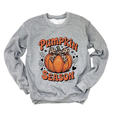 Coquette Pumpkin Season Leopard - Womens Graphic Sweatshirt
