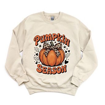 Coquette Pumpkin Season Leopard - Womens Graphic Sweatshirt