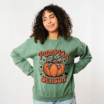 Coquette Pumpkin Season Leopard - Womens Graphic Sweatshirt