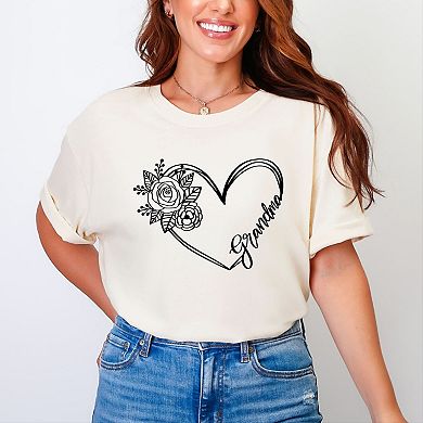 Simply Sage Market Grandma Heart Outline Garment Dyed Tee