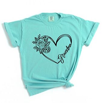 Simply Sage Market Grandma Heart Outline Garment Dyed Tee