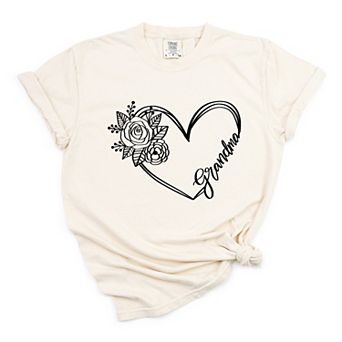 Simply Sage Market Grandma Heart Outline Garment Dyed Tee