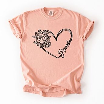 Simply Sage Market Grandma Heart Outline Garment Dyed Tee