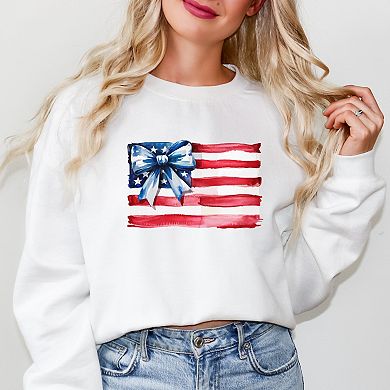 USA Flag Coquette - Women's Graphic Sweatshirt