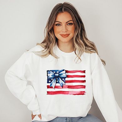 USA Flag Coquette - Women's Graphic Sweatshirt