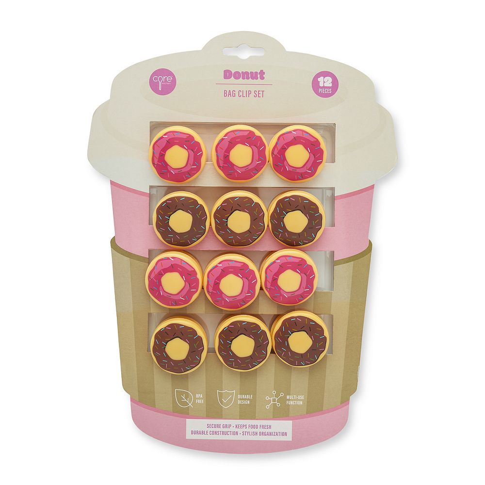 Core Kitchen 12-pc. Donuts Bag Clip Set