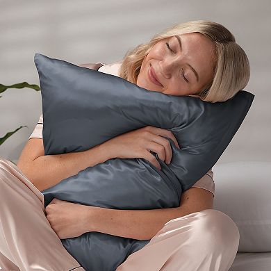 Home Collection 100% Mulberry Silk Zippered Pillowcase
