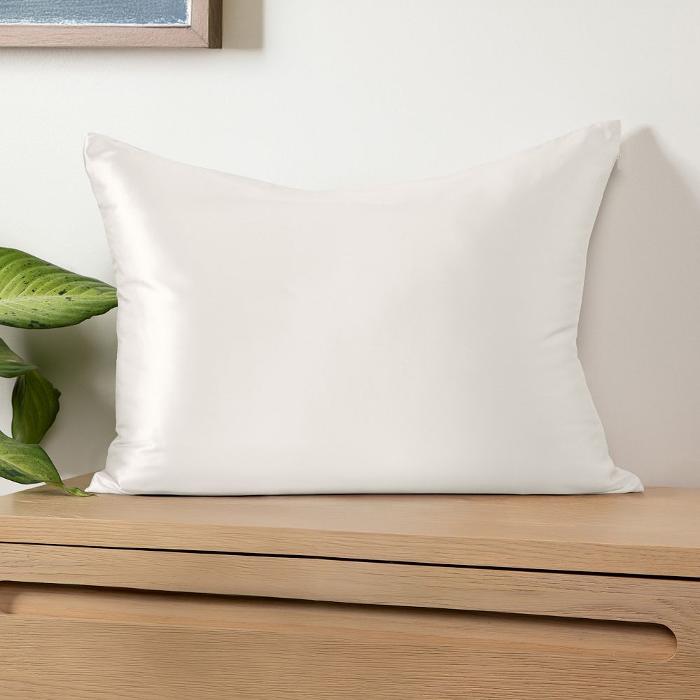 Home Collection 100% Mulberry Silk Zippered Pillowcase