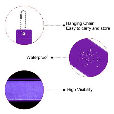 Safety Reflector, 8 Pack Reflector Tag Pendant Reflective Safety Keychain Gear for Backpack Cycling