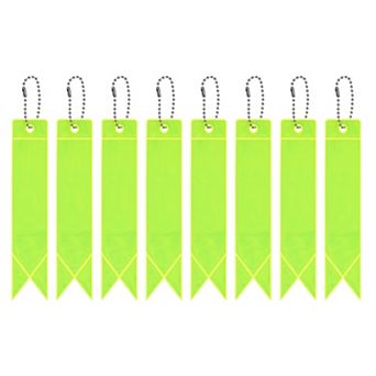 Safety Reflector, 8 Pack Reflector Tag Pendant Reflective Safety Keychain Gear for Backpack Cycling