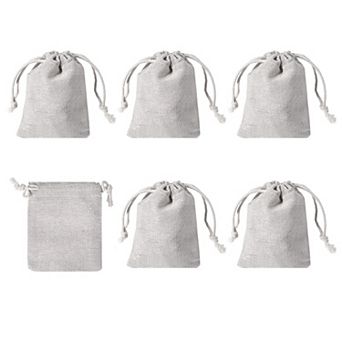 4"x3" Money Sacks Bag, 6 pc Deposit Change Transit Bags, White