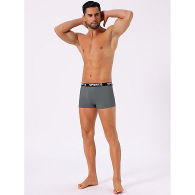 4Pcs Men's Lightweight Short Leg Stretch Underwear Boxer Briefs Set