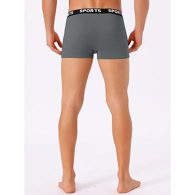 4Pcs Men's Lightweight Short Leg Stretch Underwear Boxer Briefs Set