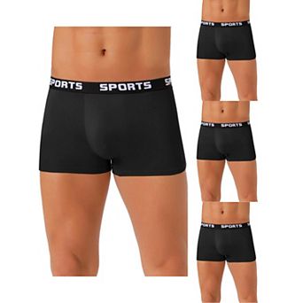 4 pc Men's Lightweight Short Leg Stretch Underwear Boxer Briefs Set