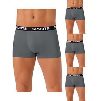 4 pc Men's Lightweight Short Leg Stretch Underwear Boxer Briefs Set