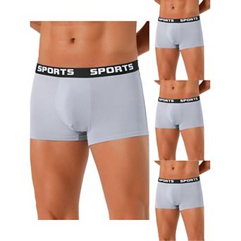 4 pc Men's Lightweight Short Leg Stretch Underwear Boxer Briefs Set