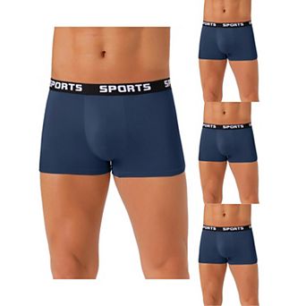 4 pc Men's Lightweight Short Leg Stretch Underwear Boxer Briefs Set