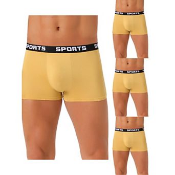 4 pc Men's Lightweight Short Leg Stretch Underwear Boxer Briefs Set