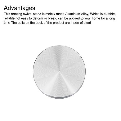 2" Rotating Swivel Stand with Steel Ball Bearings Annular Lazy Susan Base Turntable, Annular 0.55"