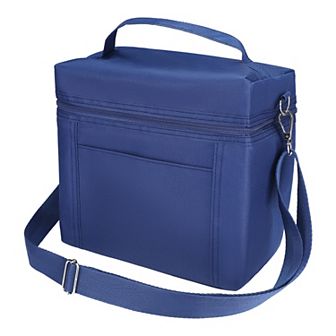 Reusable Lunch Bag, Leakproof Freezable Lunch Cooler Bag w Adjustable Shoulder Strap 9.4*5.5*9.1in