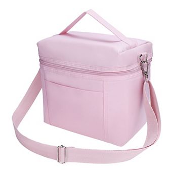 Reusable Lunch Bag, Leakproof Freezable Lunch Cooler Bag w Adjustable Shoulder Strap 9.4*5.5*9.1in