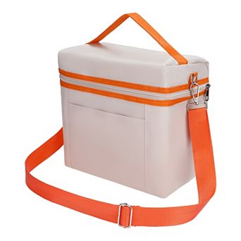 Reusable Lunch Bag, Leakproof Freezable Lunch Cooler Bag w Adjustable Shoulder Strap 9.4*5.5*9.1in