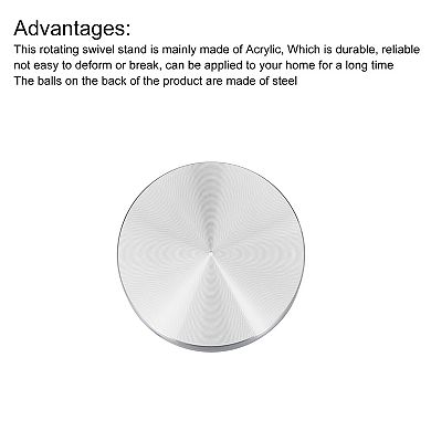 2.4" Rotating Swivel Stand with Steel Ball Bearings Annular Lazy Susan Base Turntable, Annular 0.59"